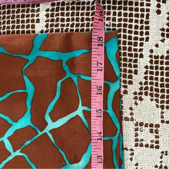 Anne Klein Brown and Teal Midi Dress - Picture 7 of 12